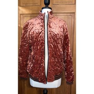 Bernado Urban Crushed Velvet Bomber Jacket